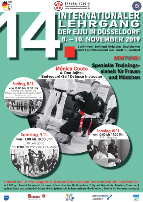 Plakat für den 14. internationalen Ju-Jitsu Lehrgang