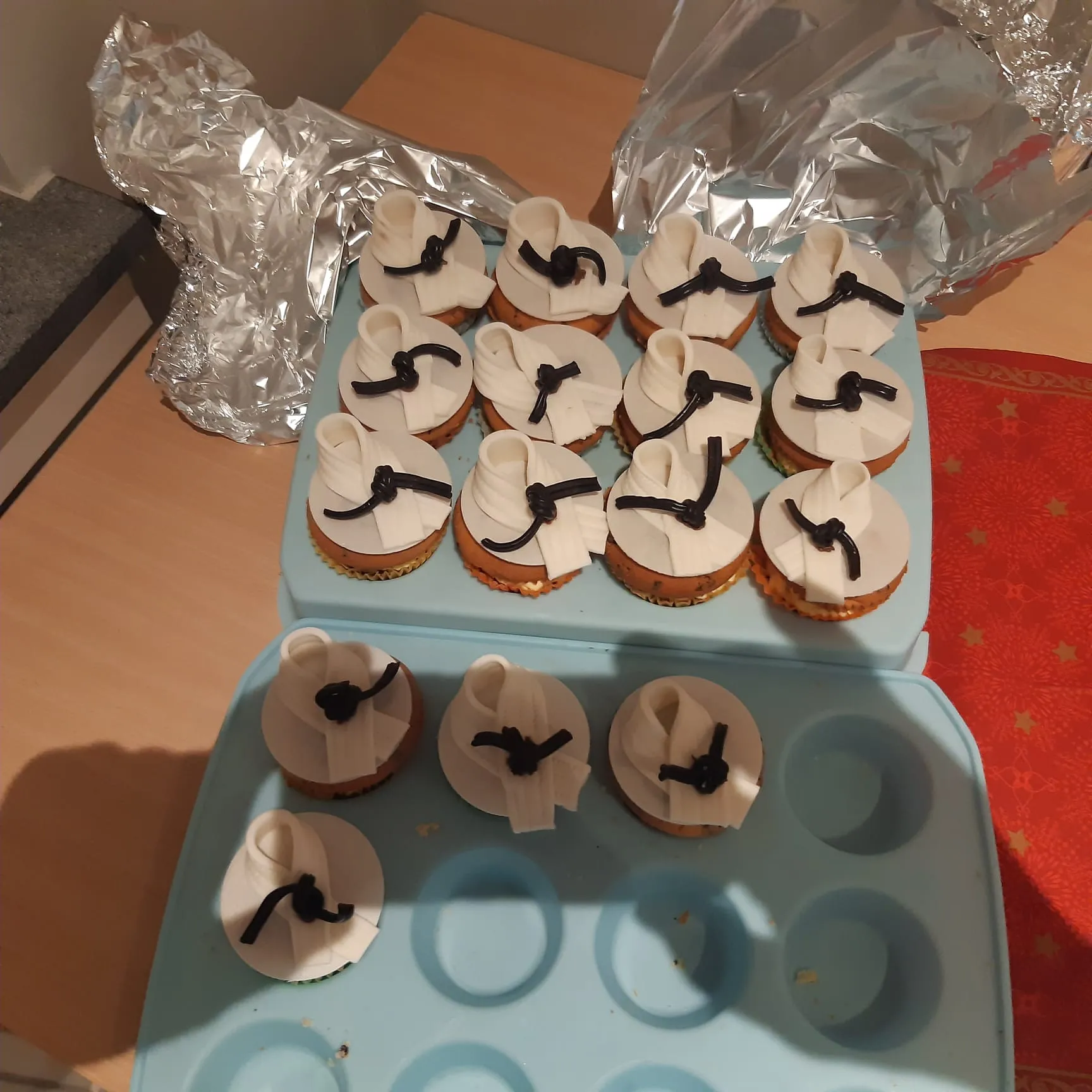 Liebevoll gestaltete Judo-Muffins